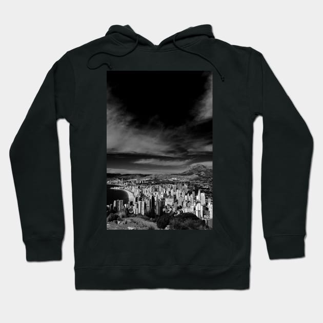 Benidorm Skyline Cityscape Costa Blanca Spain Hoodie by AndyEvansPhotos